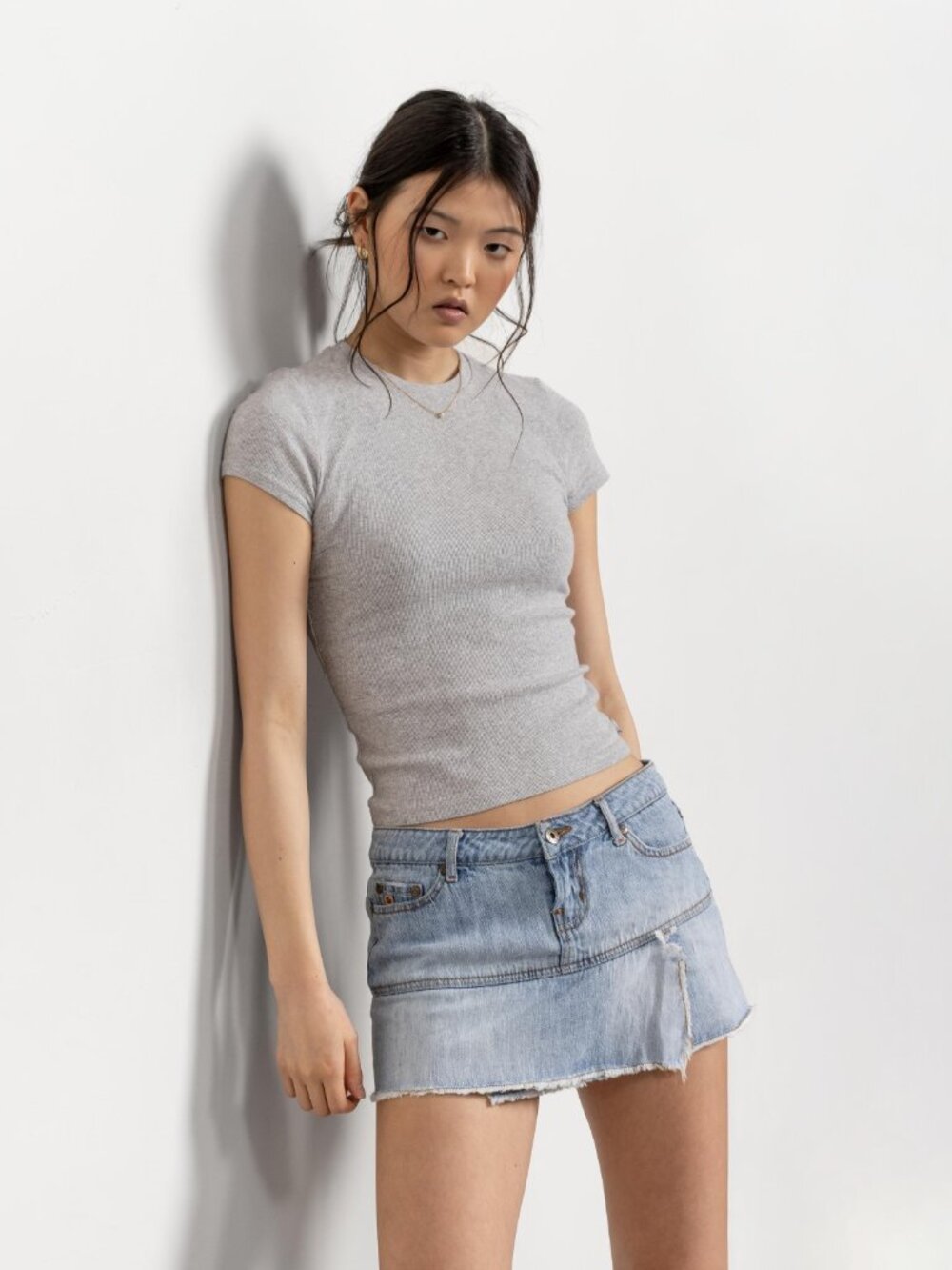 Y2K Denim Skirt: Vintage Low Rise Mini Size 3